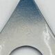 Lot de 4 coquetiers design en céramique bleue signés Malice