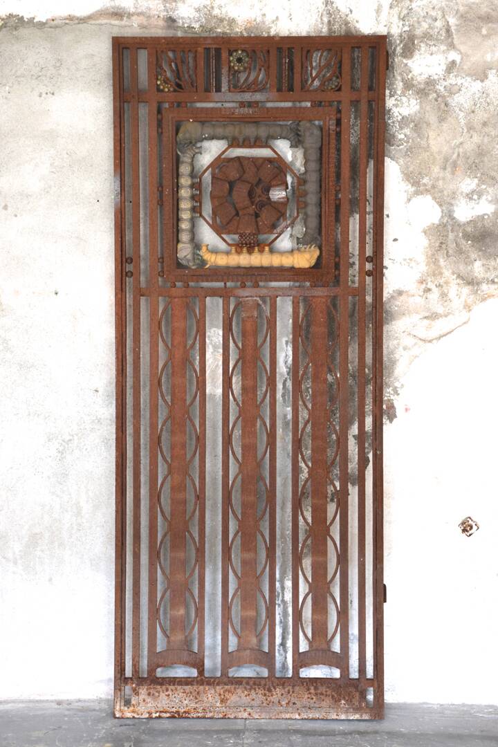 Metal and bronze ironwork entrance door Charles Piguet Lyon 1919
