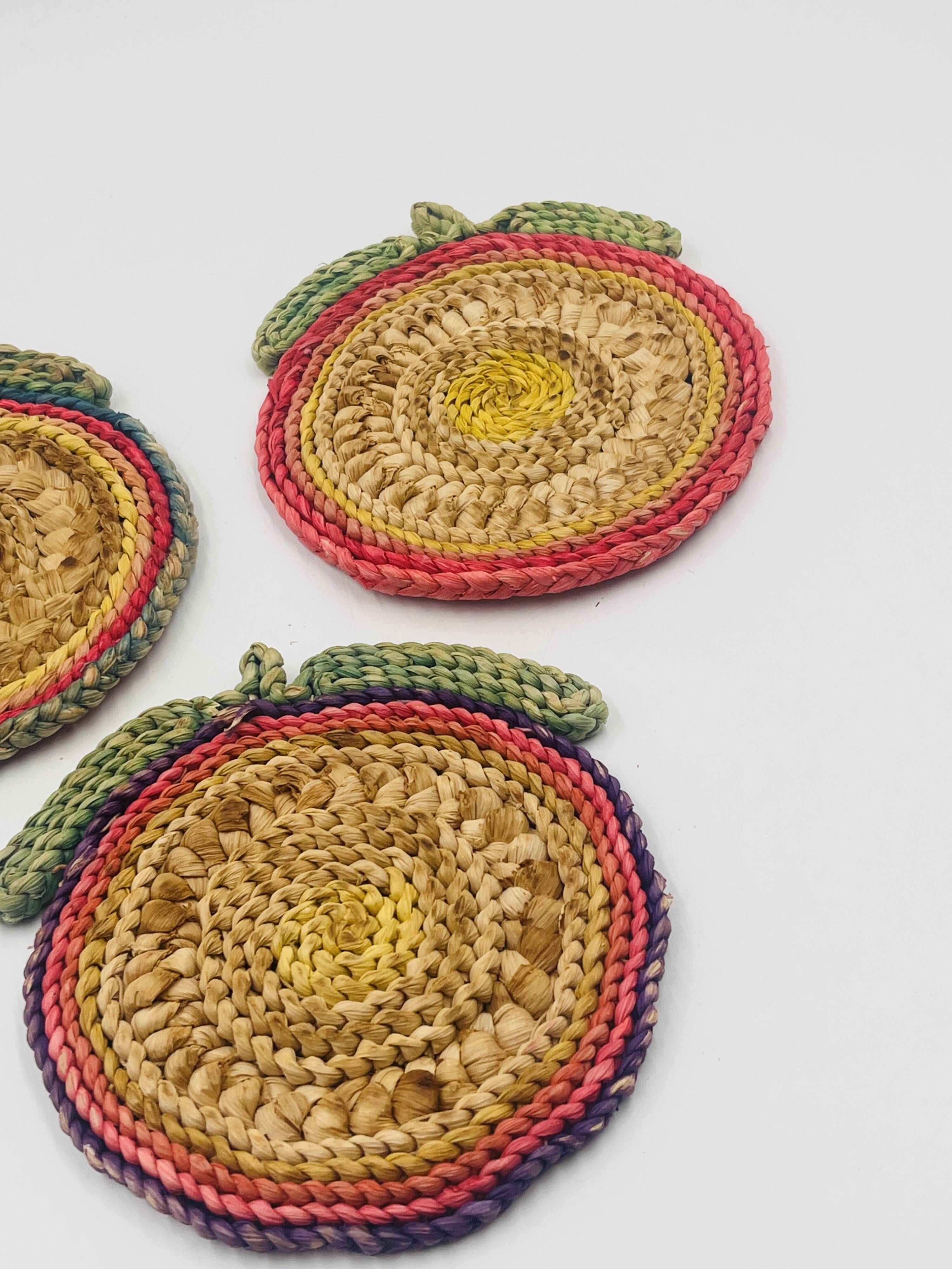 Set of 3 vintage rope trivets