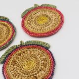 Set of 3 vintage rope trivets