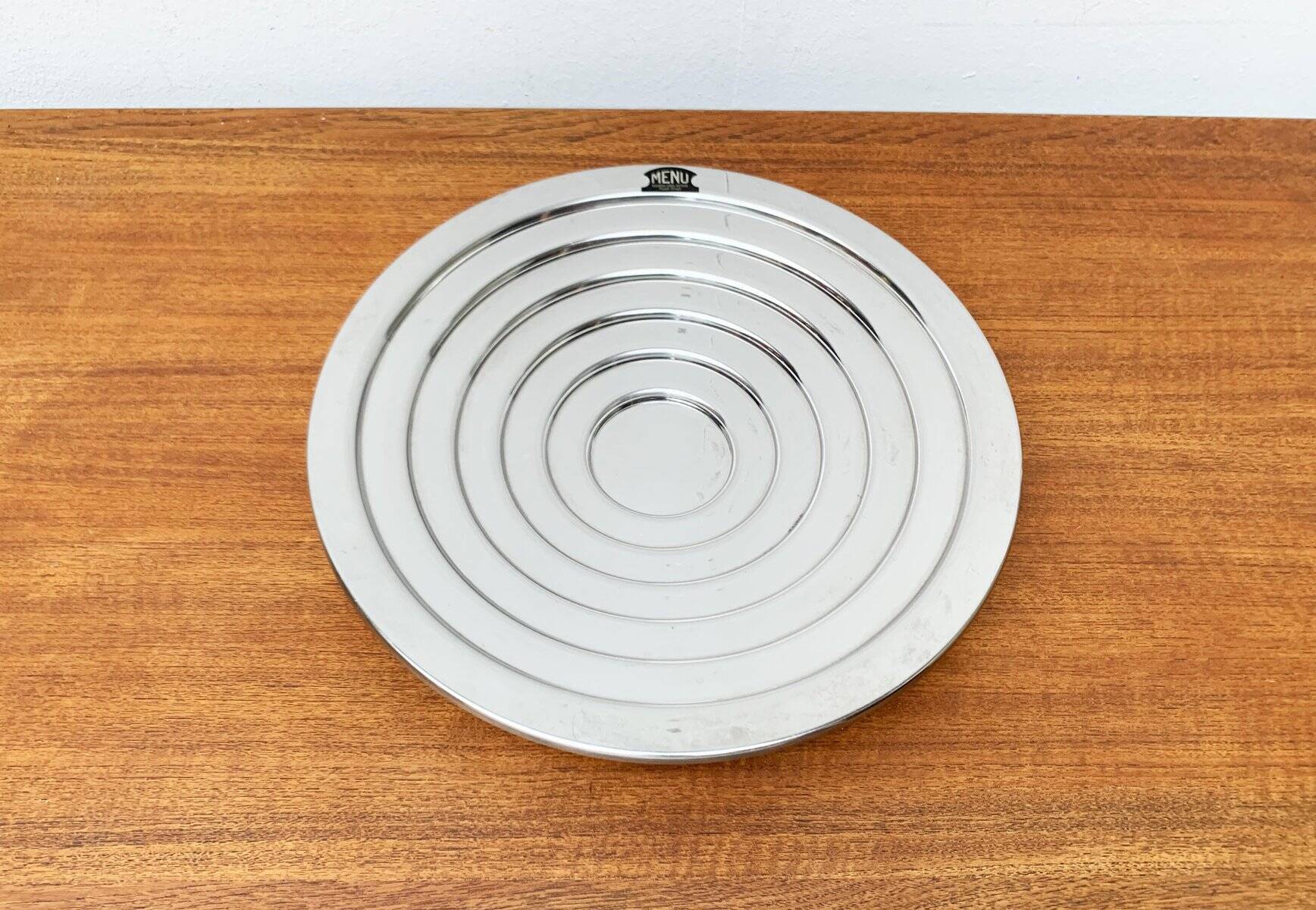 Large postmodern Danish metal bowl by Menu, 1980s.