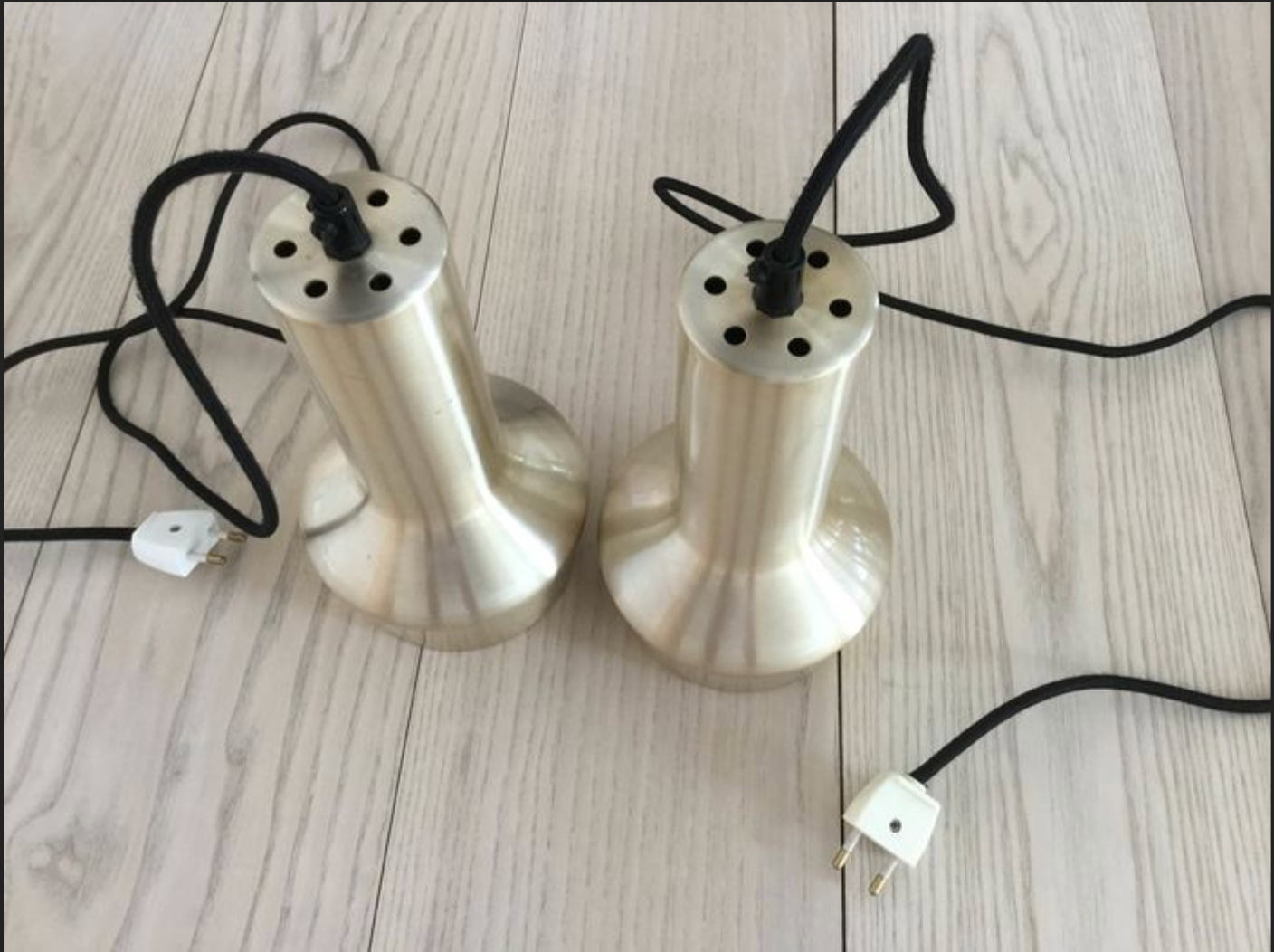 Danish brass suspensions, set of 2