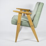 Armchair 366 designed by J. Chierowski in light green