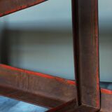 Vintage industrial stool made of recycled sheet metal