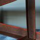 Tabouret industriel vintage en tôle recyclée