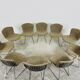 Set of 10 Wire chairs by Harry Bertoia for Knoll