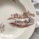 Deep ironstone plate "Cherry Tree" Creil and Montereau
