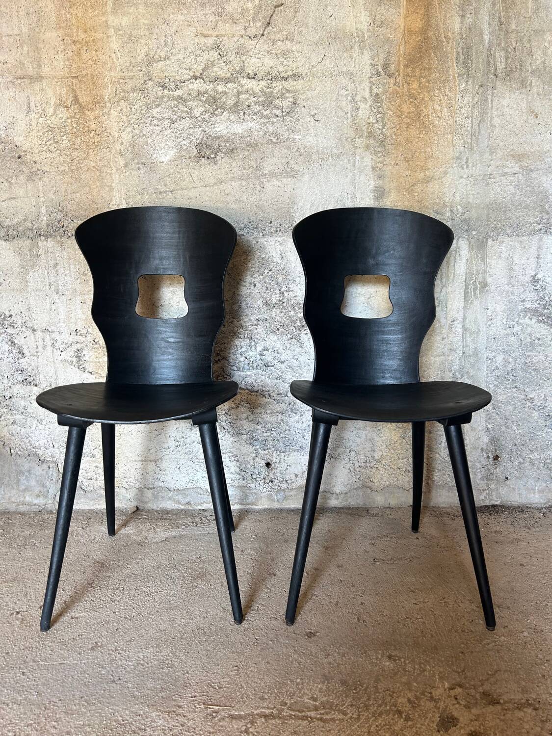 Pair of Baumann Gentiane chairs