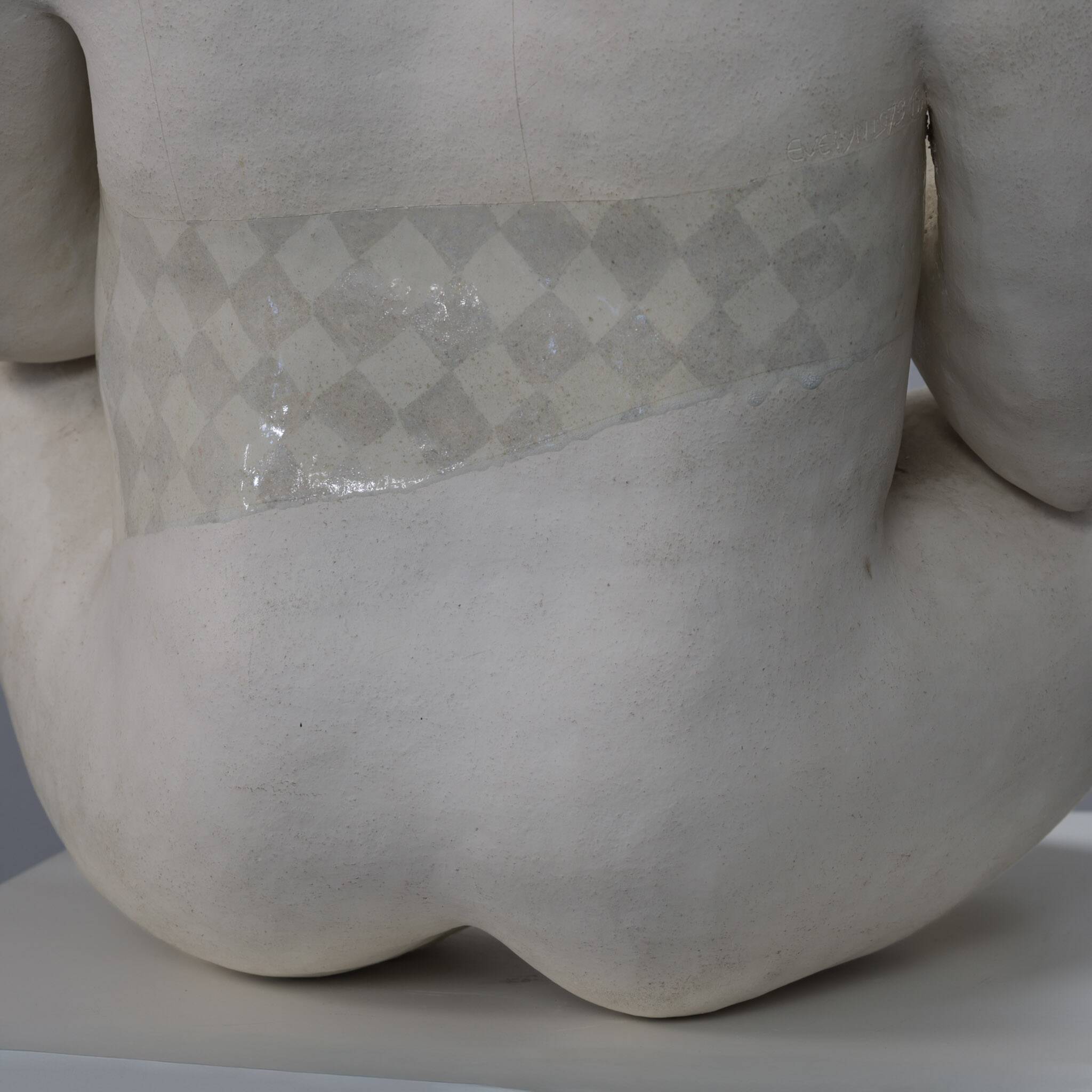 Sculpture féminine céramique expressive par Evelyn van Baarda, Pays-Bas, 1981