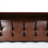 Portemanteau art déco en chêne massif, néerlandais, 1925