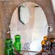 Beveled oval mirror