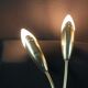 Pair of double brass wall lamp, tulip shape, France 1960's