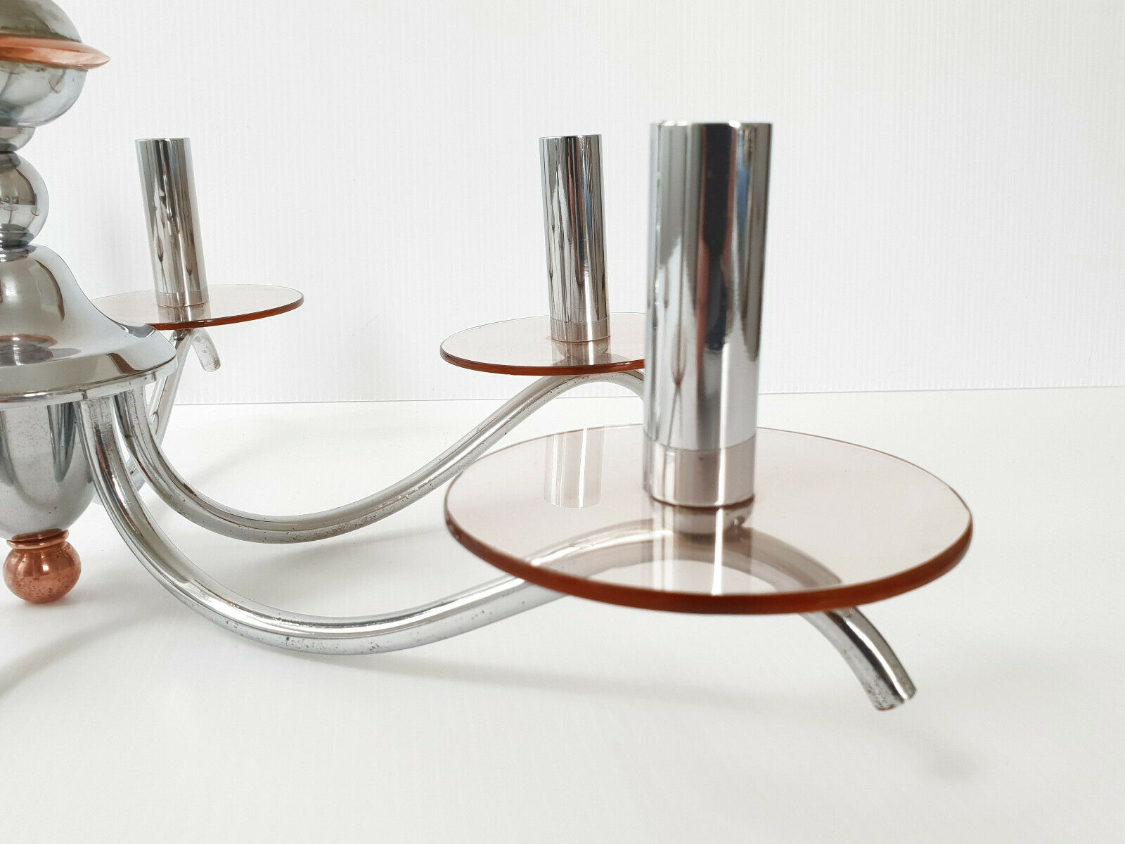 Lustre art déco vintage 1930 chrome