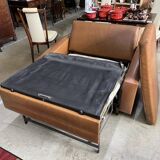 Fauteuil chauffeuse skaï 60’s
