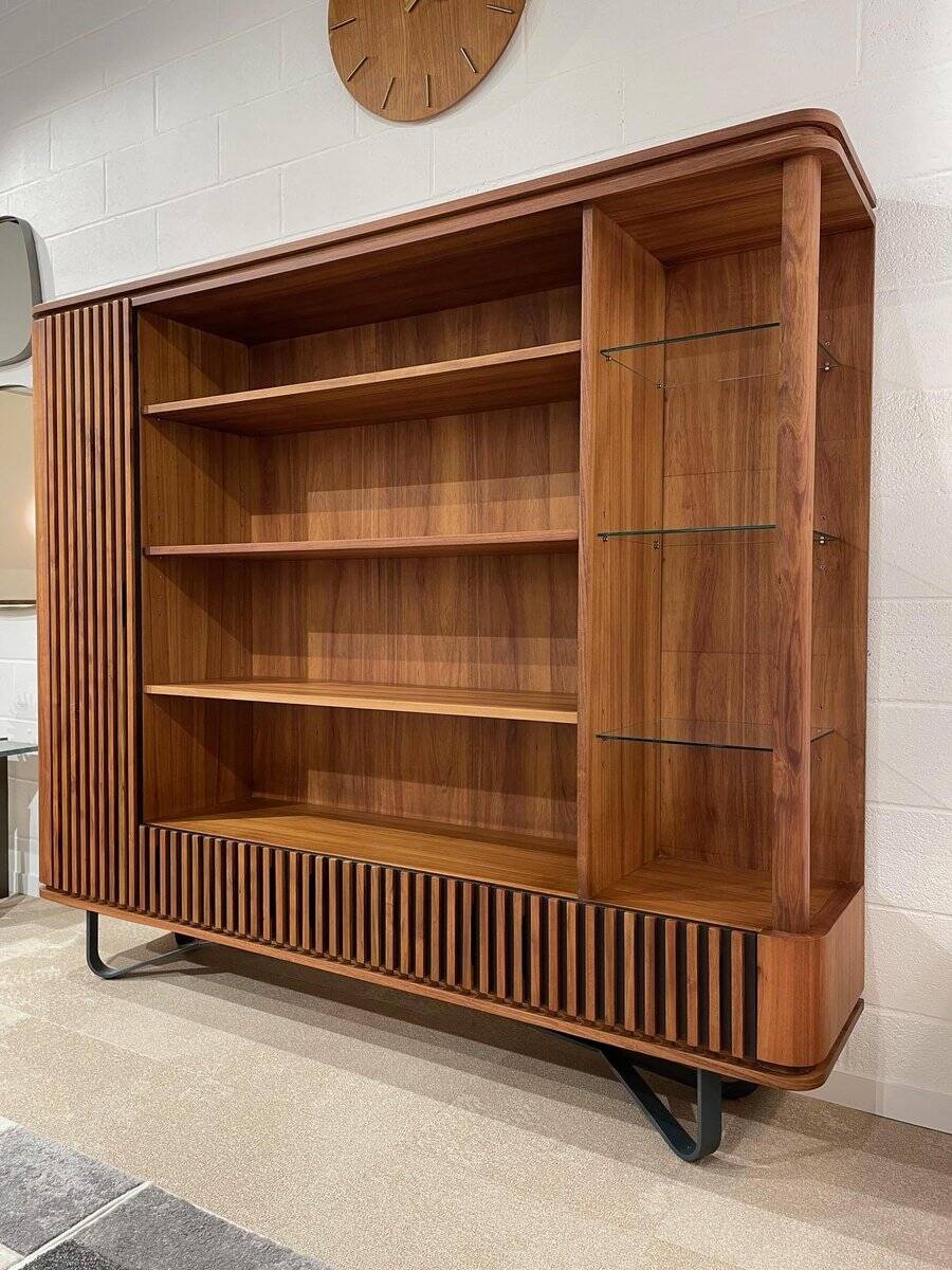 Wooden and Metal Bookcase