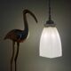 Vintage tulip pendant light in white opaline