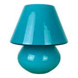Lampe champignon verre bleu Domec