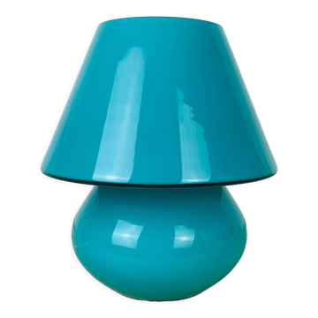 Blue glass mushroom lamp Domec