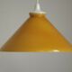 French Vintage Retro Ceiling Light With Round Mustard Yellow Glass Shade