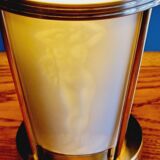 Lampe en laiton et porcelaine années 50
