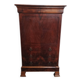 Louis Philippe secretary in oak and burr walnut