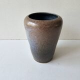 Vase en céramique vernissée bleue Signé Annie (hauteur 26cm) Hauteur 26 cm
