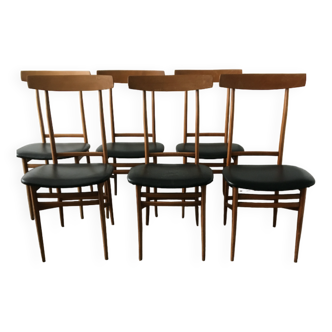 Suite de 6 chaises de salle à manger italiennes