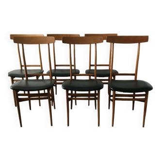 Suite of 6 Italian dining chairs