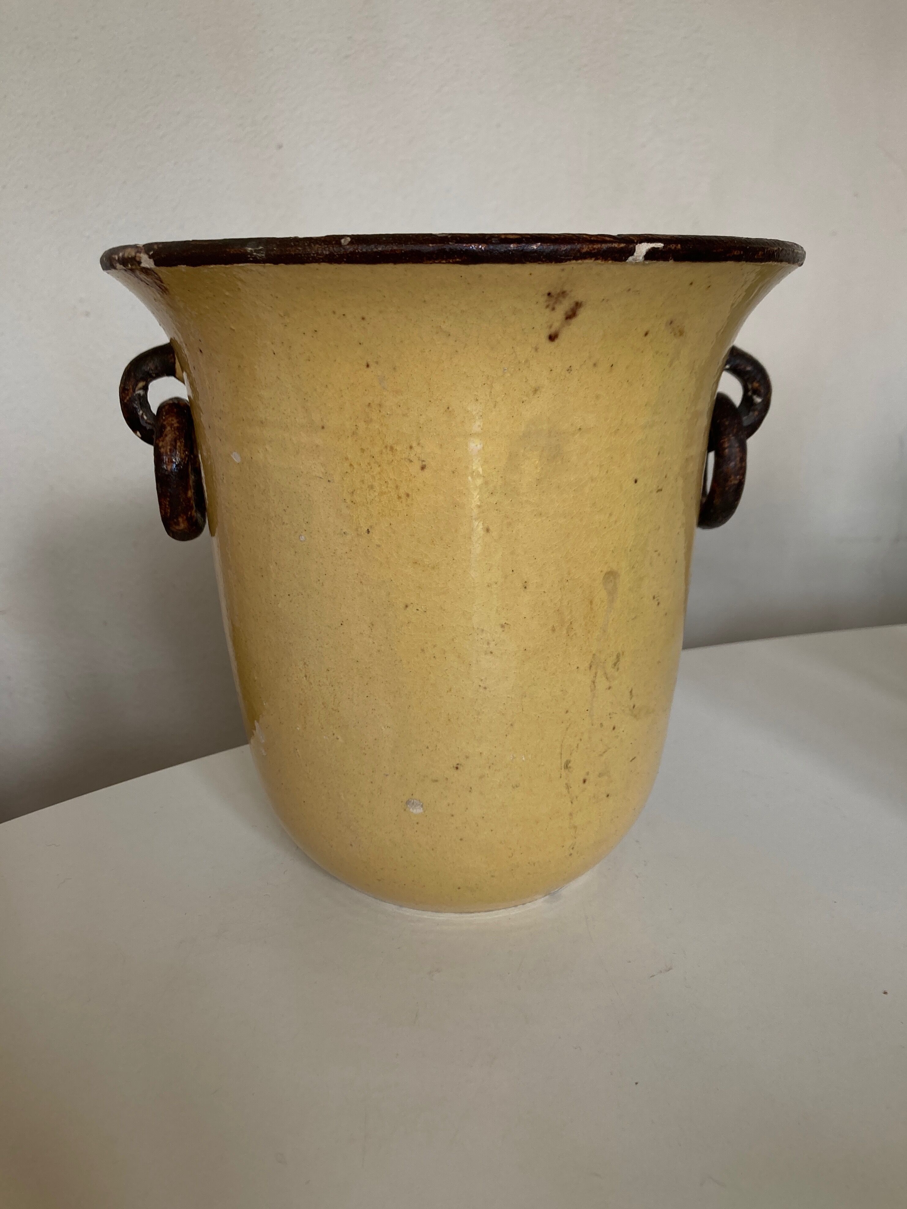 Neoclassical urn vase in glazed clay Etienne Noël Dieulefit 1940