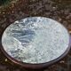 Art Deco round table in green marble
