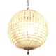 Crystal and bronze chandelier, spherical crystal suspension