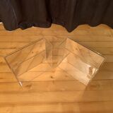 Pair of 1970s lucite mirrored shelves
