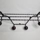 Vintage wrought iron wall coat rack with 4 hooks, 55 cm