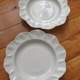 2 assiettes à dessert en porcelaine ancienne fin XIXe