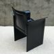 Tito Agnoli Italian black leather design chair