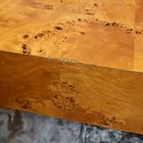 Table basse en loupe d'orme Alveo par Willy Rizzo pour Mario Sabot, 1972