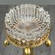 Bronze-gilt and crystal standing ashtray, 20th century