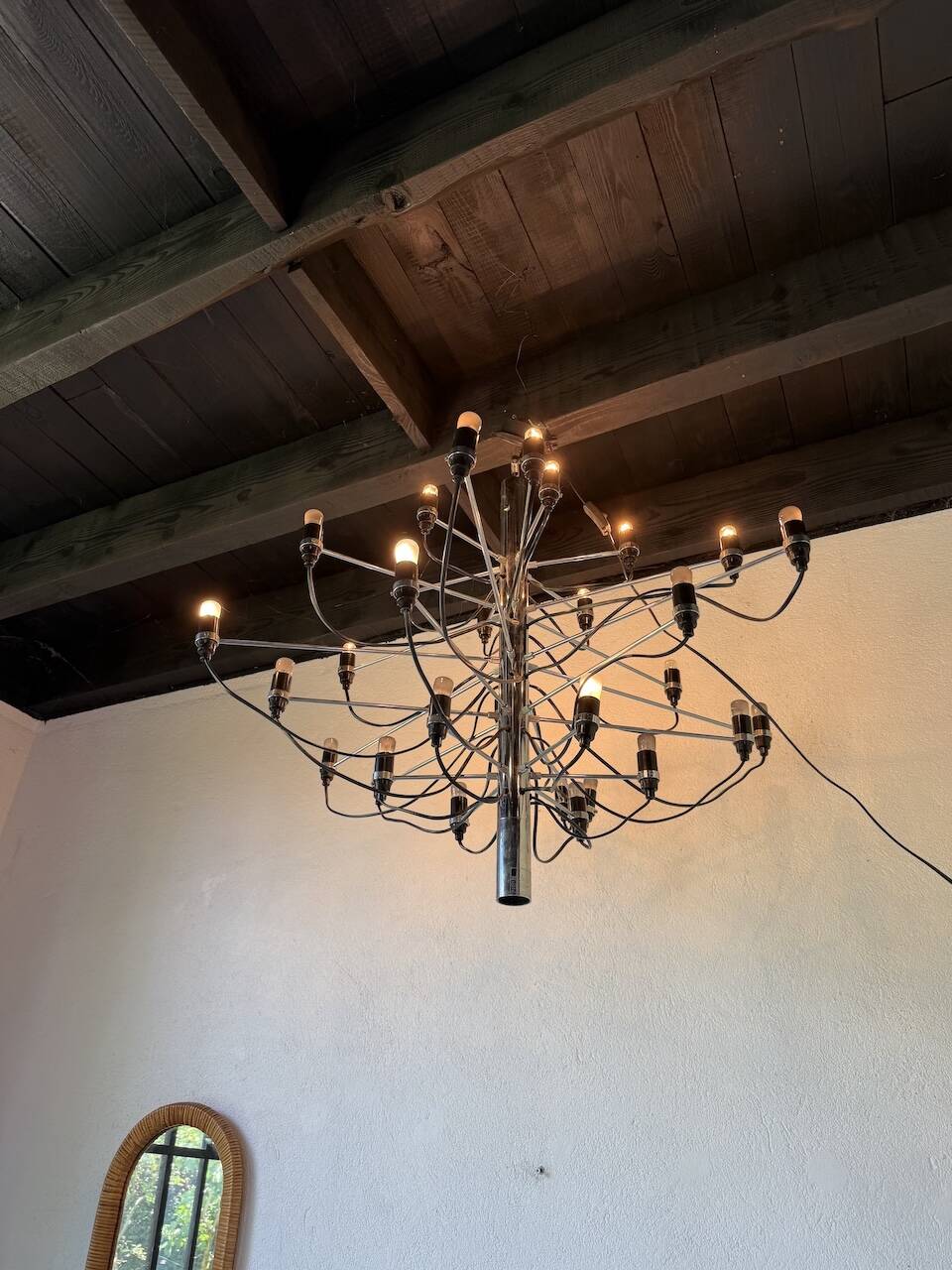 Lustre suspension Gino Sarfatti for Arteluce 30 lights model 2097 from the 1960s.