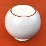 1960s glazed terracotta ball vase