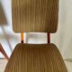 Pair of vintage chairs, in wood & green fabricpair of vintage chairs, in