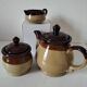 Teapot, milk jug and sugar bowl set