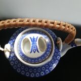 Old Teapot porcelain white and blue china