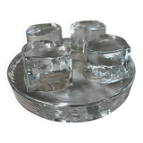 Bougeoir chauffe plat en cristal