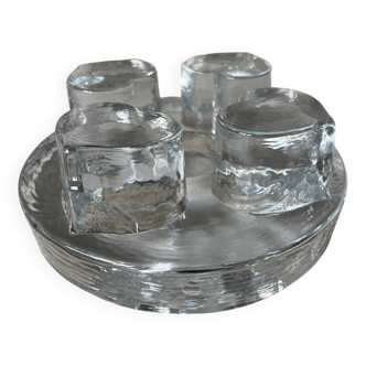 Crystal tea light candle holder