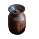 Large wooden Himachal pot n°2 (with lid)