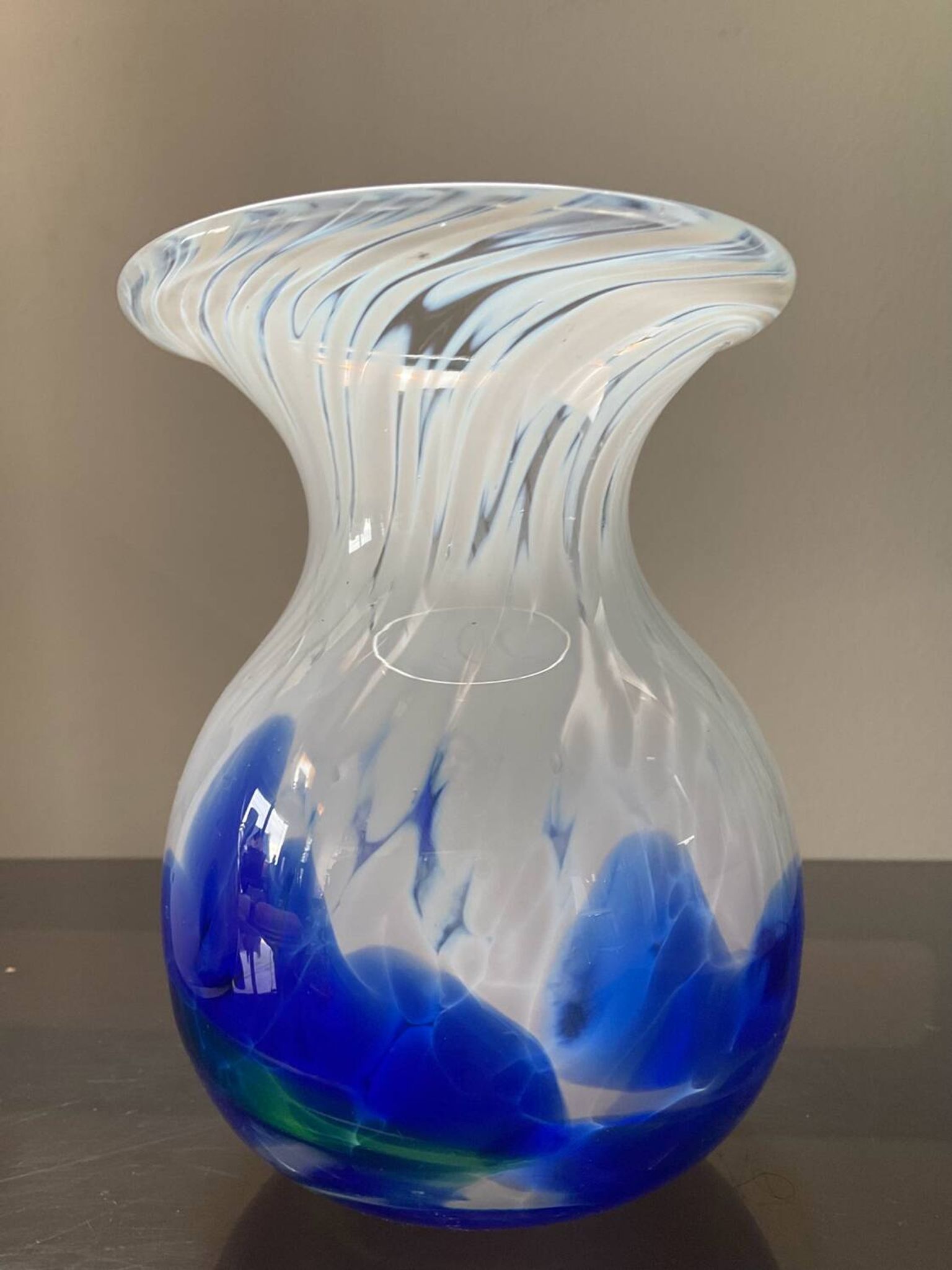 Duo de vases en pâte de verre soufflé années 70