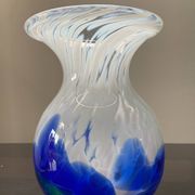 Duo de vases en pâte de verre soufflé années 70