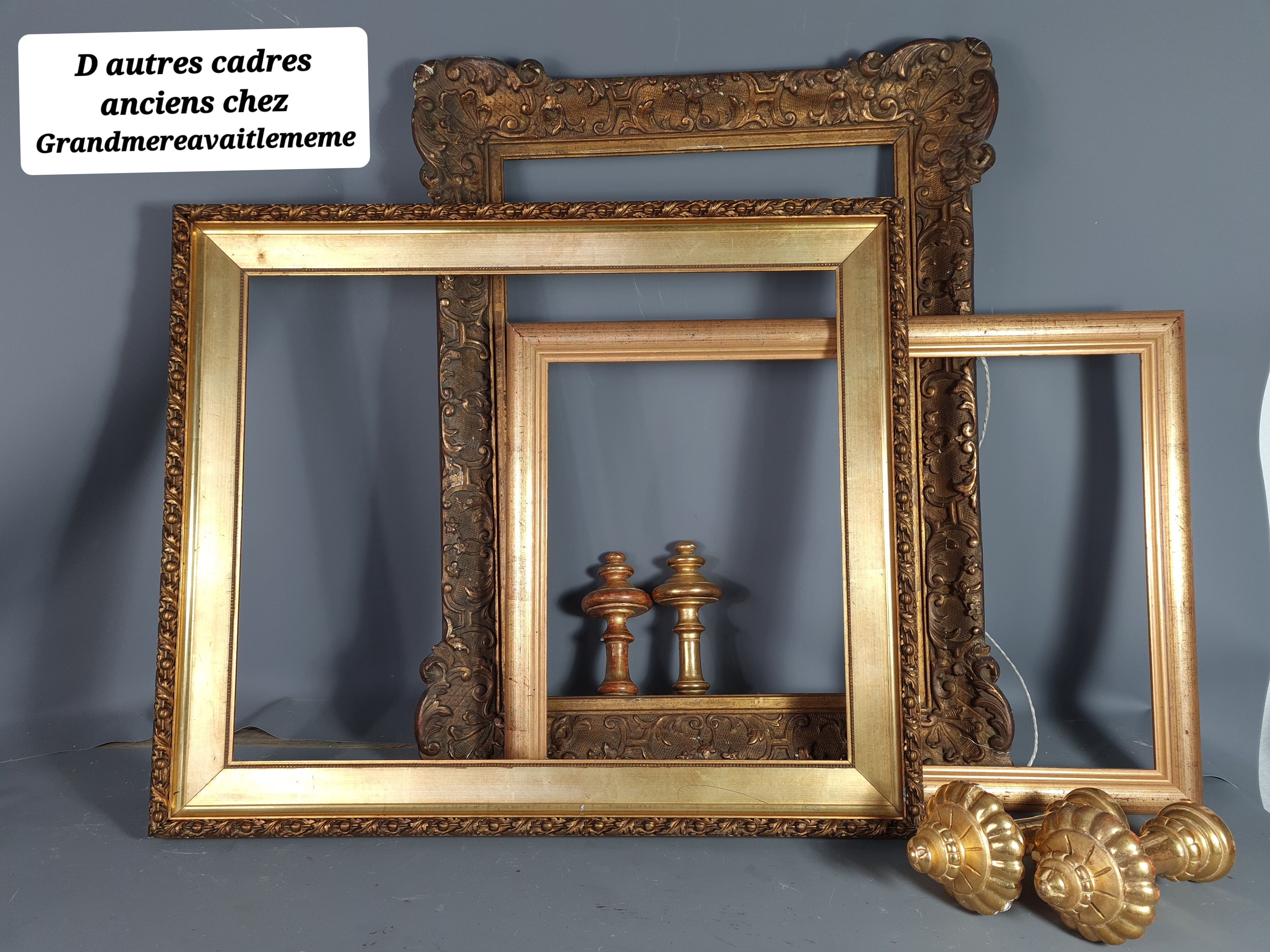 Gilded wooden frame gilded with gold leaf 62x45 cm, foliage 55.4x38.2 cm SB