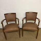 Paire de fauteuils bridge vintage