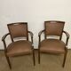Paire de fauteuils bridge vintage
